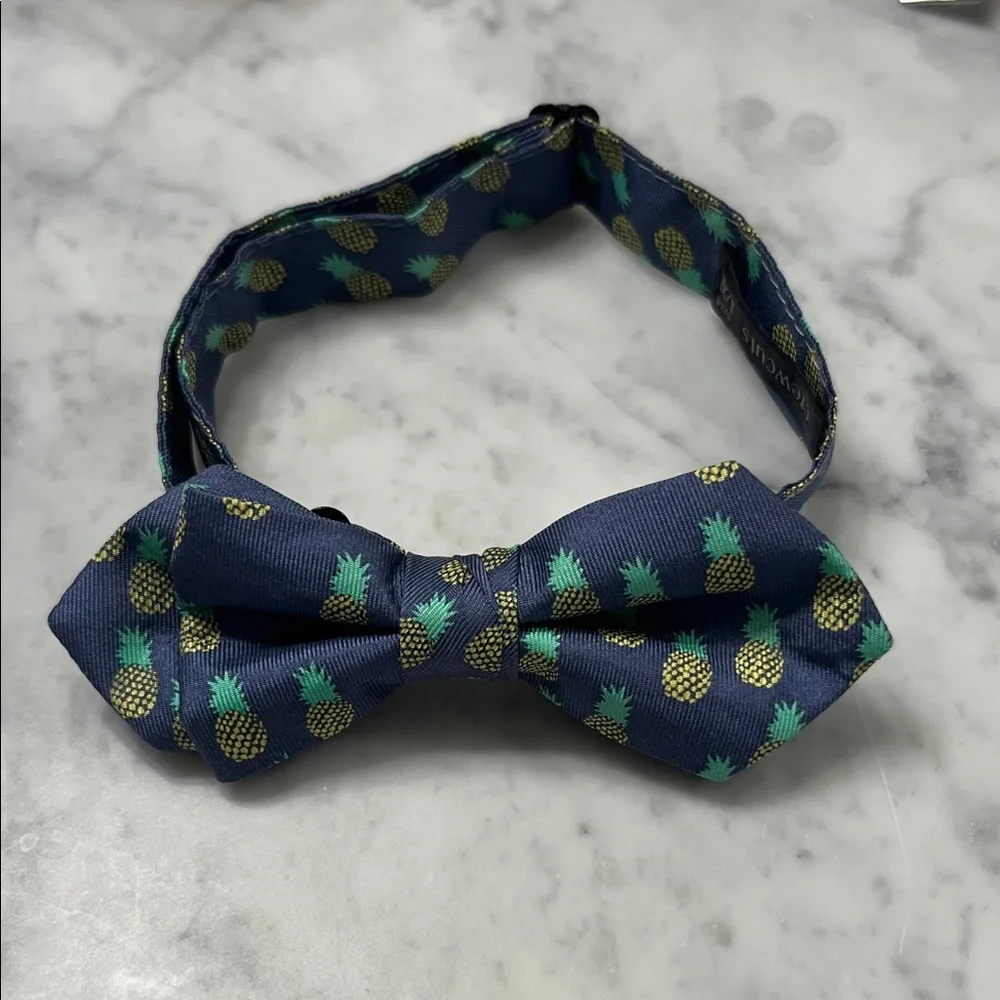 Crewcuts Blue Bow Tie with Pineapple Design
